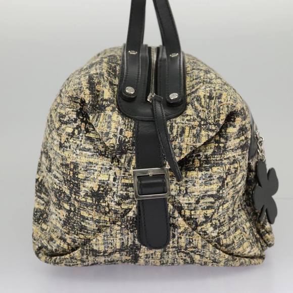 CHANEL Hand Bag Tweed Yellow Silver CC Auth bs19419 - Picture 4 of 16